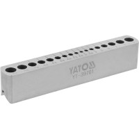 Шаблон направляющий для сверления отверстий YATO 17 отв Ø= 3-9,5 мм, корпус из высоко углерод. стали (HCS)
