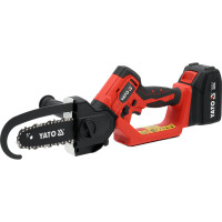 Пила ланцюгова акумуляторна теслярська YATO: 18 В Li-Ion 4 АГод, шина- 6"/15.85 см, 28 ланок [20]