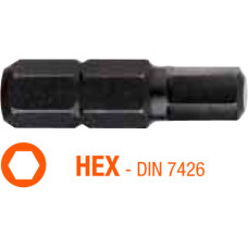 Насадка викруткова USH Industry : HEX SW 2 x 25 мм шестигранна, Уп. 10 шт.