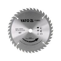 Диск победітовий по дереву YATO: 190х 16x 3.2x 2,2 мм, 40 зубів [10]