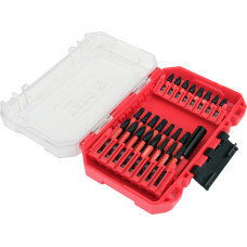 Насадки викруткі ударні YATO PH, PZ, SQ, Torx, адаптер з шпинделем 6-гранним 1/4", 24 шт. [10/20]