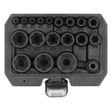Набір головок торцевих TORX Plus YATO ЕP4-ЕP32, квадрати: 1/4", 3/8", 1/2", 19 шт. [10]