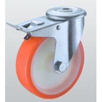 Колесо поворотне STANDART з отвором і гальмом 4306-ST-080-R