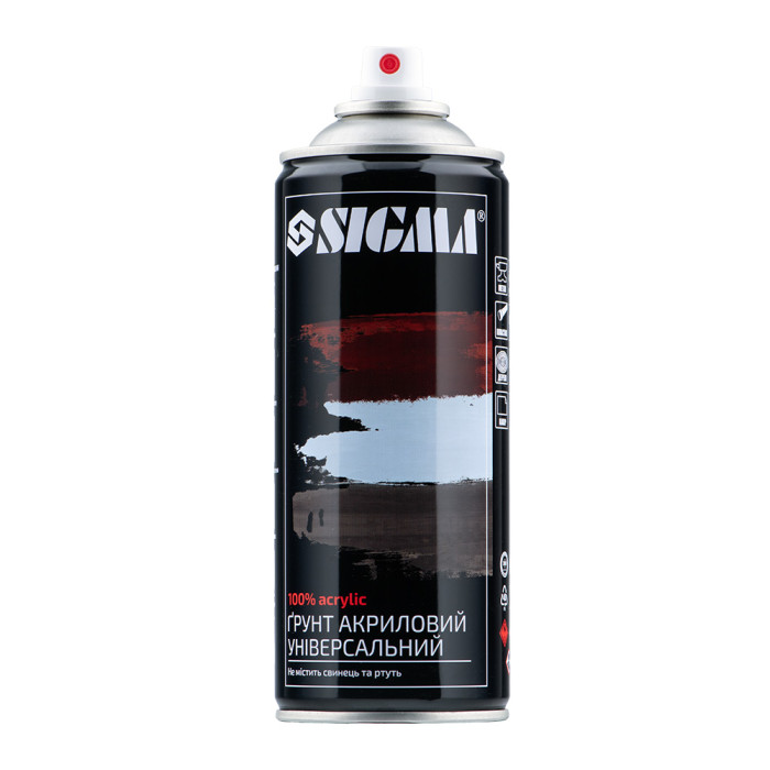 Грунт аерозольний акриловий 400мл RAL 3009 (оксидно-червоний) SIGMA (2737541)