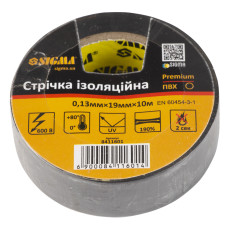 Стрічка ізоляційна ПВХ (чорна) 0.13мм×19мм×10м Premium SIGMA (8411601)