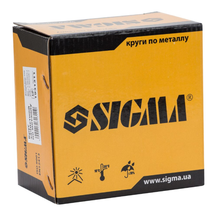 Круг зачистной по металлу Ø125×6.0×22.2мм, 12200об/мин SIGMA (1931311)