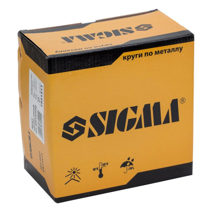 Круг зачистной по металлу Ø180×6.0×22.2мм, 8500 об/мин SIGMA (1931511)