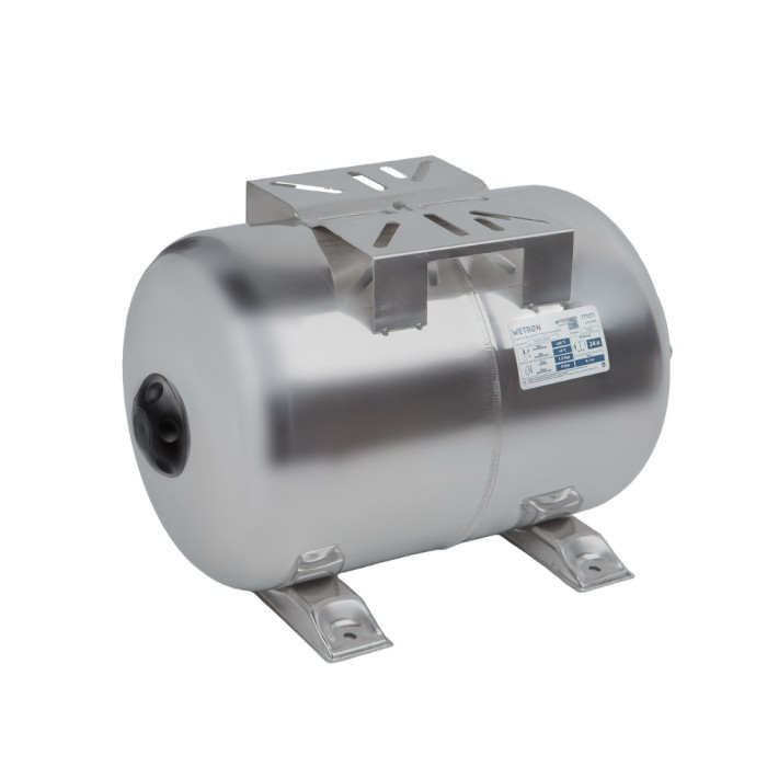 Гідроакумулятор горизонтальний 24л (нерж) WETRON HTw24SS (779211)