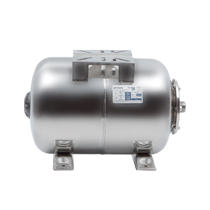 Гідроакумулятор горизонтальний 24л (нерж) WETRON HTw24SS (779211)