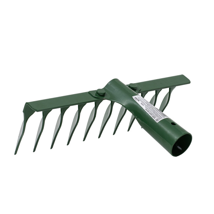 Граблі садові кручені 10 зубців 265×82мм заклепувальне кріплення GRAD (5051905)