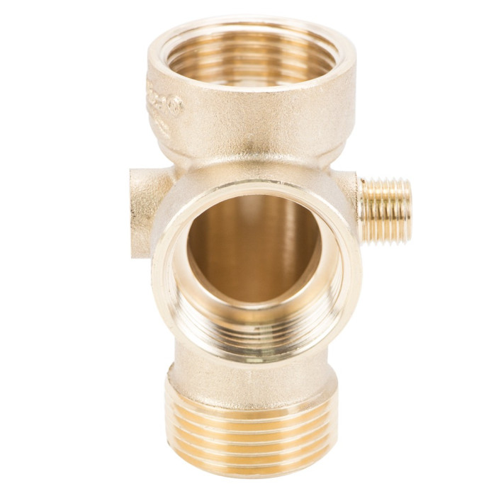 З"єднувач п'яти вивідний 80мм 1"м×1"F×1"F×1/4"M×1/4" F∠180° AQUATICA (779599)