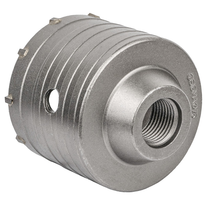 Коронка по бетону Ø75×70мм 8 зубців (тубус) SIGMA (1513101)