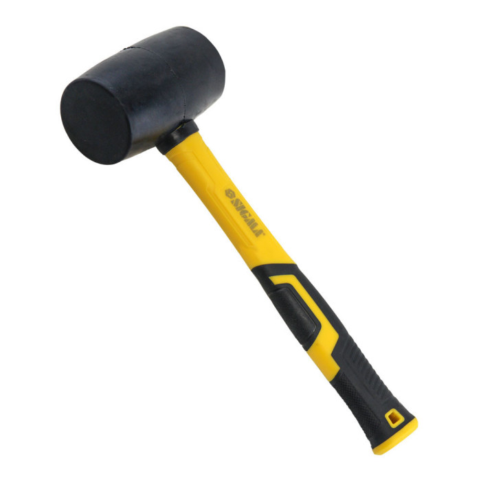 Киянка гумова чорна 450г фібергласова рукоятка SIGMA (4317361)