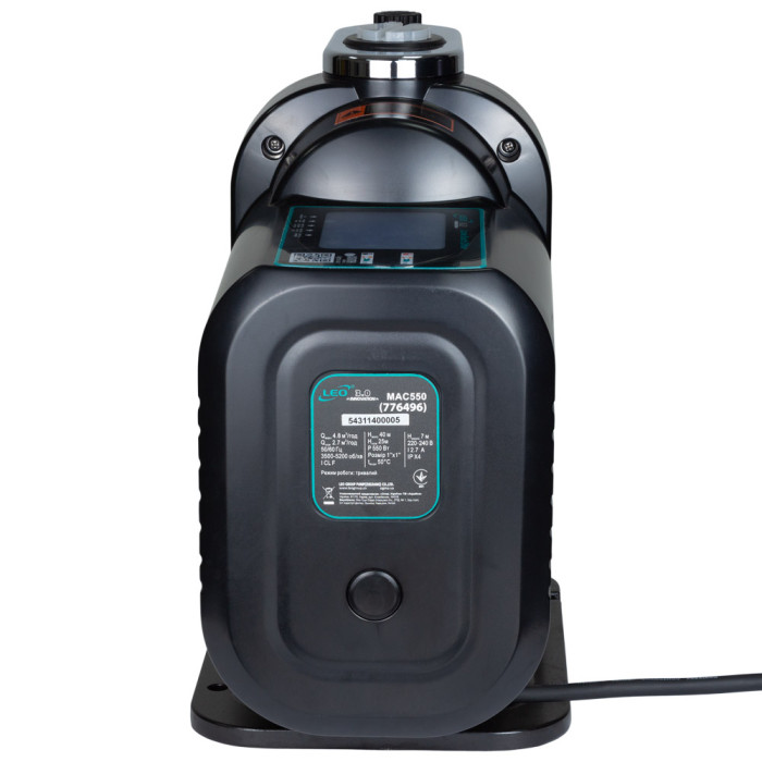 Станция 0.55кВт Hmax 40м Qmax 80л/мин с частотным регулированием 3.0 LEO MAC550 (776496)