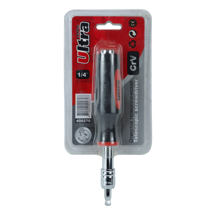 Викруткова рукоятка 1/4" телескопічний 190-318мм ULTRA (400270z)