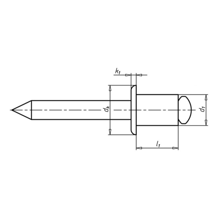 Заклепка витяжна Wurth CU/ST A2K 3X10мм