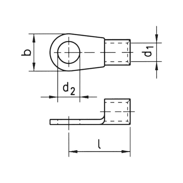 Наконечник кабельний під опресовку, M10, 70,0 mm²