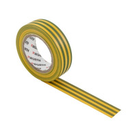 Изоляционная лента PVC, желто-зеленая 18мм/10м.