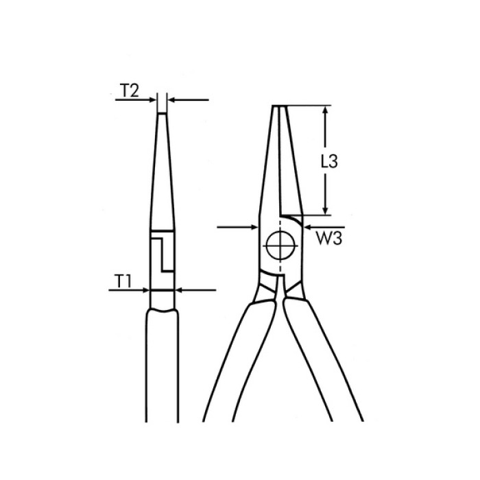 Гострогубці прямі, VDE, L160 mm