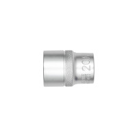 Головка торцевая шестигранная, 1/2IN, короткая, SW20, RED STRIPE