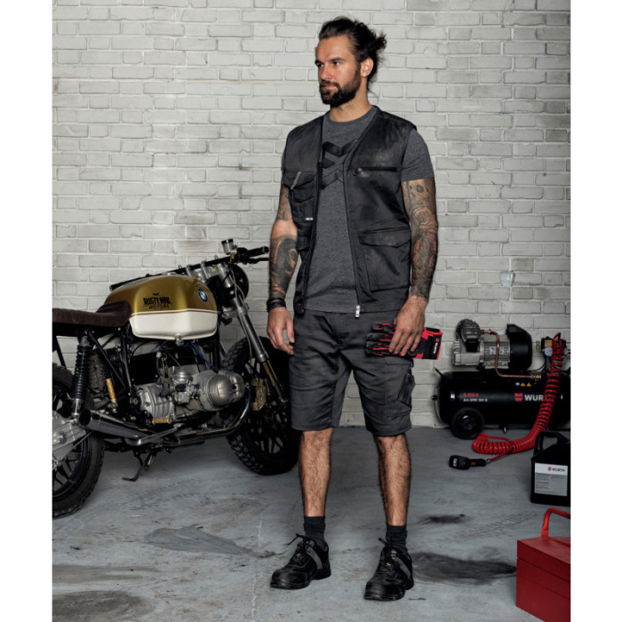 Жилет робочий STRETCH X, антрацит, розмір 3XL