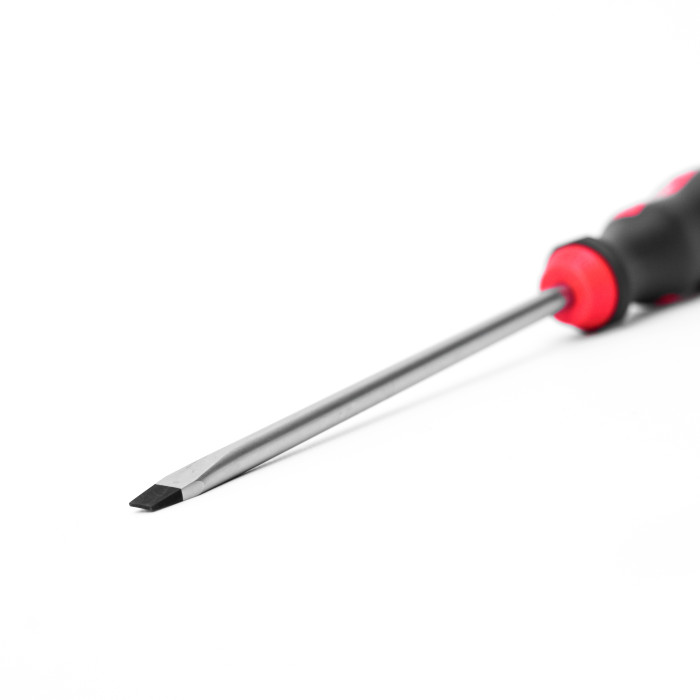 Отвертка шлицевая, SL, 175X8,0X1,2mm, RED STRIPE