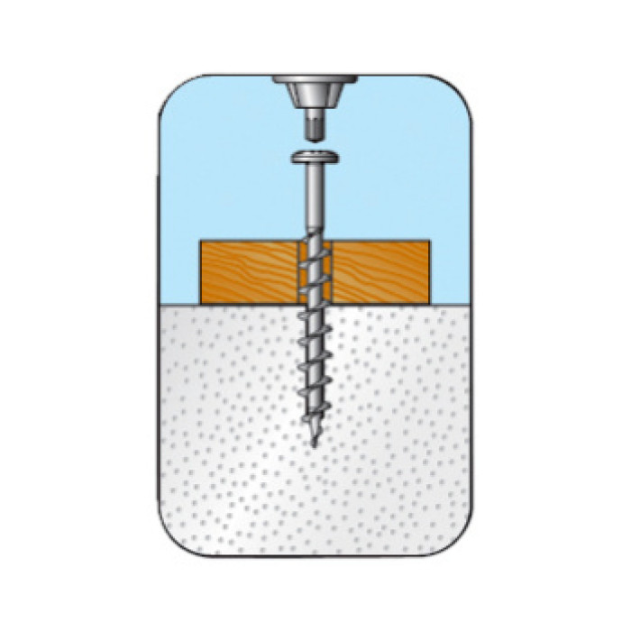 Aerated concrete screw, W-PS