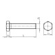 Болт метричний ISO4017, нерж.сталь А2-70, M20x70