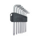 Набір ключів Г-подібних TORX з отвором, TX10-50, 9 шт., RED STRIPE
