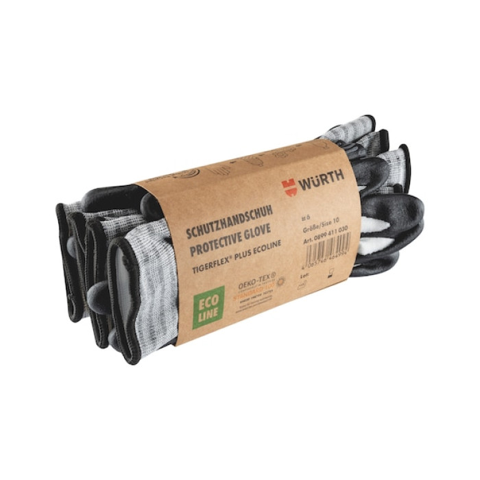 Рукавиці захисні з нітриловим покриттям TIGERFLEX PLUS ECOLINE, пара, розмір 9
