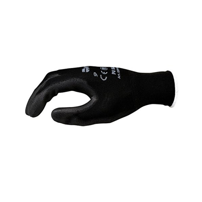 Рукавиці захисні з поліуретановим покриттям SPEC-PU-BLACK, пара, розмір 8