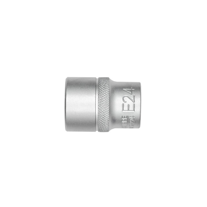 Головка торцева 1/2IN, зовнішній торкс, E24-L38MM, RED STRIPE