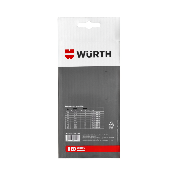 Набір ключів Г-подібних TORX, TX10-50, 9 шт., RED STRIPE