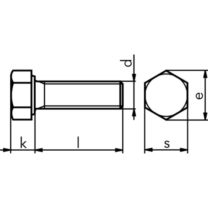 Болт метричний ISO4017, кл. 8.8 (A2K), M6х80