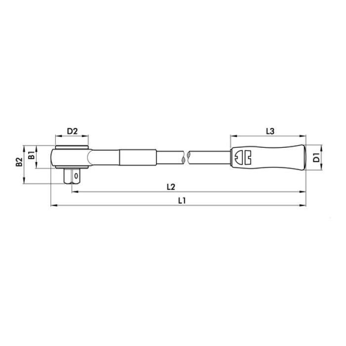 Трещотка реверсивная 3/4''