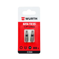 Бита TX25, 1/4IN, L25 мм, 2 шт. в блистере