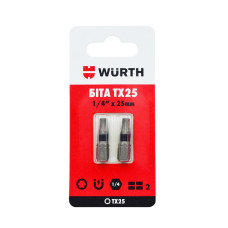 Біта TX25, 1/4IN, L25 мм, 2 шт. в блістері