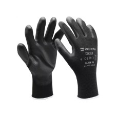 Рукавиці захисні з поліуретановим покриттям Black PU, пара, розмір 7