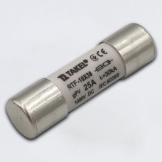 Плавка вставка запобіжника RTF 10х38 25А 1000V DC 30kA TAKEL
