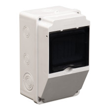 Корпус (щит) на 4 модулі та 1 силовий роз'єм 214x128x120мм IP54 TAKEL
