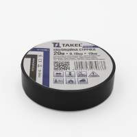 Ізоляційна стрічка 0.18мм х 19мм х 20м Argent, чорний TAKEL