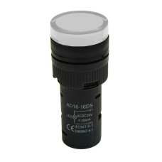 Світлодіодний індикатор AD16-16DS 24v АC/DC, білий TAKEL