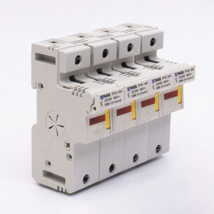 Тримач плавкого запобіжника RT18L-125X 4Р 125А типорозмір 22x58 TAKEL