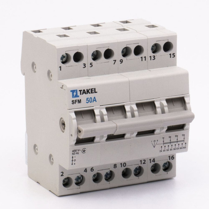 Перемикач навантаження трипозиційний SFM 4P 50A TAKEL