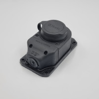 Розетка каучукова RSB чорна 2Р+РЕ IP44 TAKEL