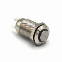 Кнопка металева КНМ-UL-12-HJ-E 9-24V 1NO висока 5A, блакитний TAKEL