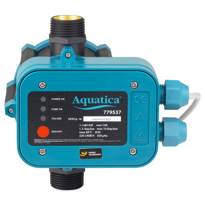 Контролер тиску електронний 1.1кВт Ø1" AQUATICA (779537)