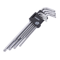 Ключі TORX 9шт T10-T50мм CrV (довгі з отвором) SIGMA (4022231)