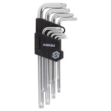 Ключі TORX 9шт T10-T50мм CrV (середні з отвором) SIGMA (4022221)