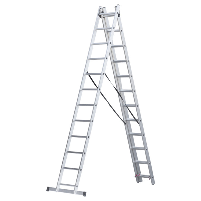 Лестница раскладывающаяся универсальная 3×12 ступеней 7.89м SIGMA (5032374)
